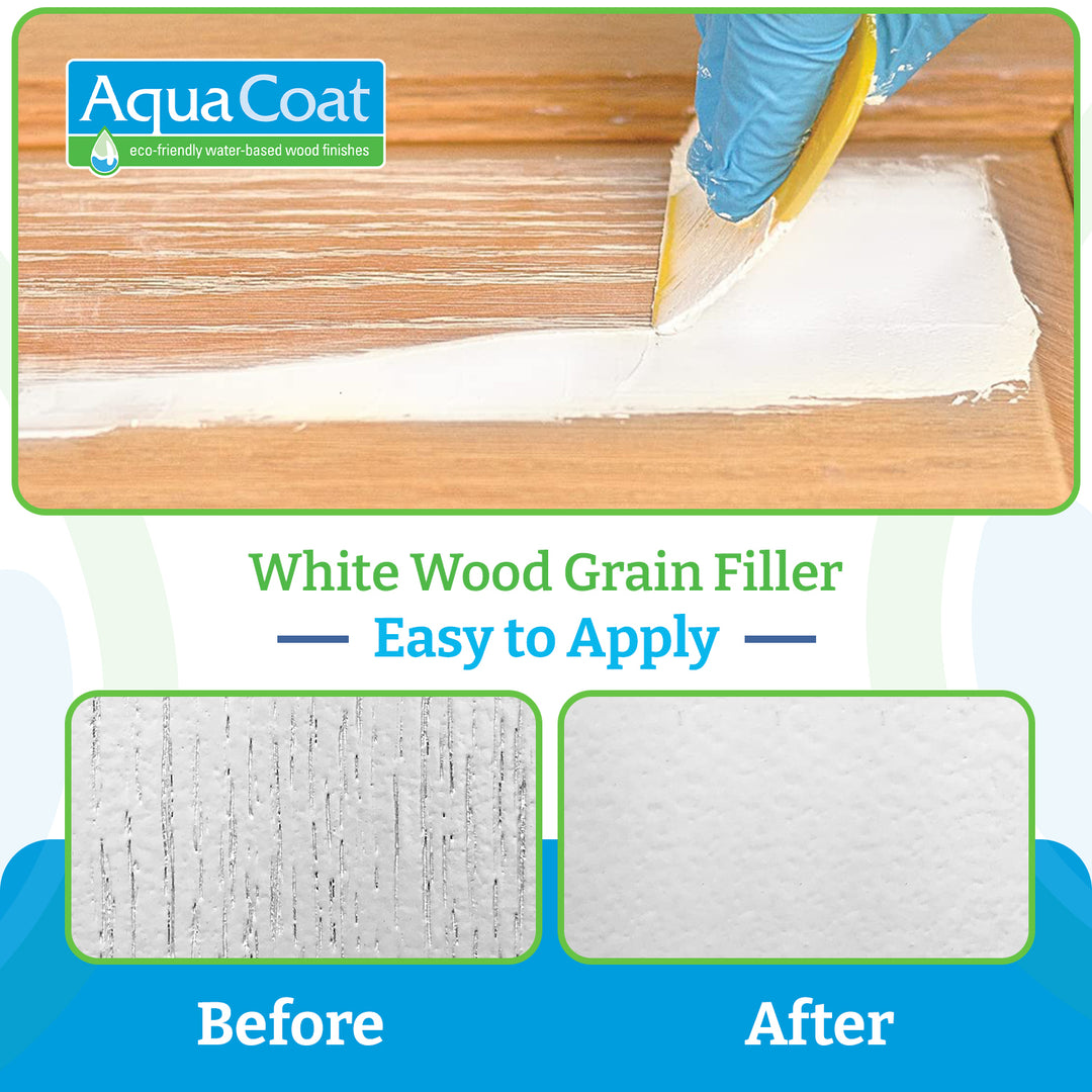 Aqua Coat WHITE Cabinet Grain Filler