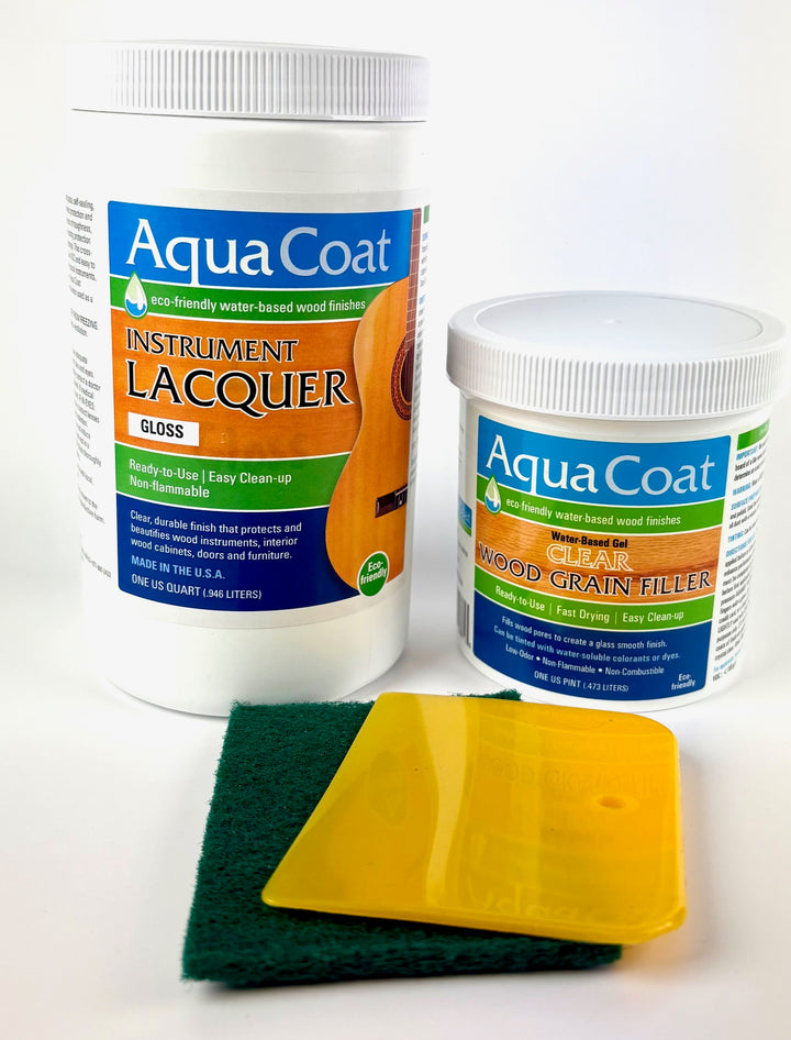 Finishing Kits - Clear Grain Filler and Instrument Lacquer